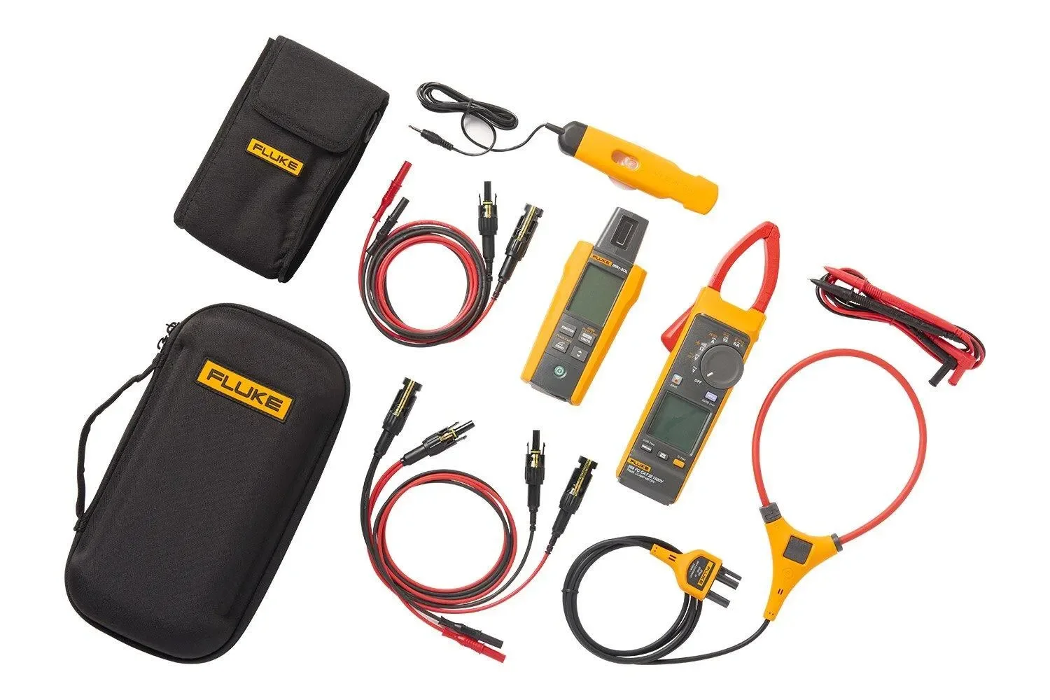 Solar Tools Kit with 393 FC Clamp Meter, Irradiance Meter and Solar Test Leads 1